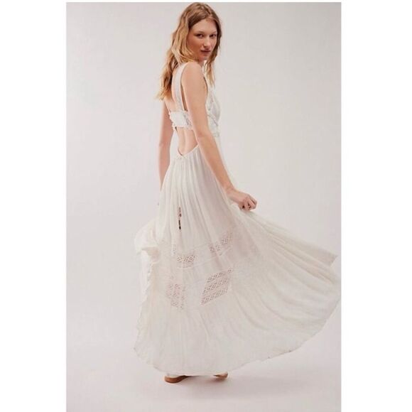 New Free People Hadlee White Maxi Dress - Picture 2 of 8